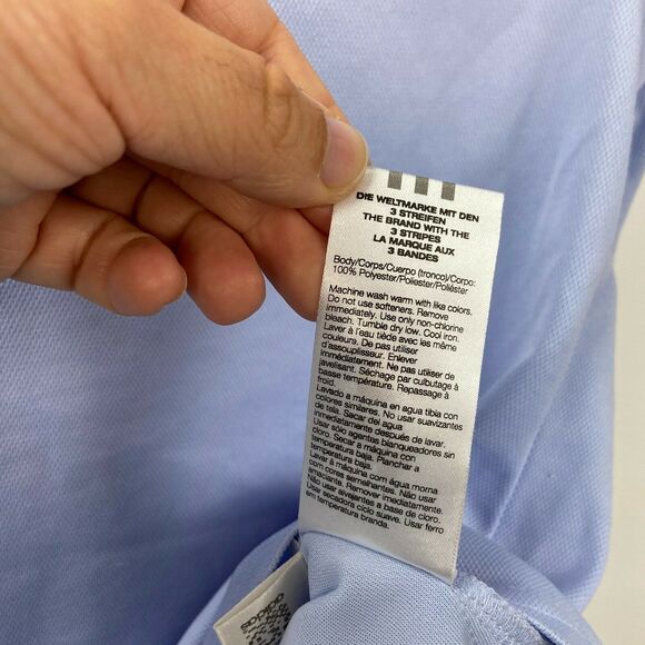 2/$30 Adidas XS Womens Light Blue Purple Athletic V-neck Tee - Picture 6 of 9